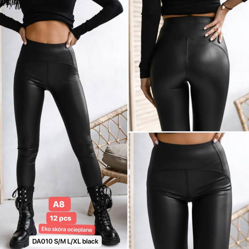 Leginsy skórzane damskie Roz S-XL, 1 Kolor .Paczka 12 szt